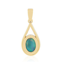 9K Lightning Ridge Black Opal Gold Pendant