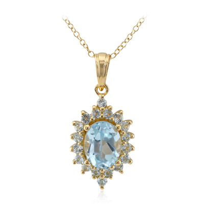 Sky Blue Topaz Silver Necklace