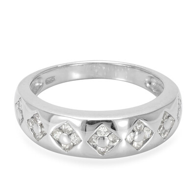 White Sapphire Silver Ring