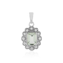 Green Amethyst Silver Pendant