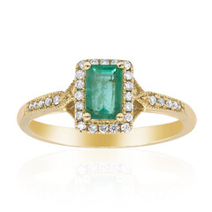 10K AAA Zambian Emerald Gold Ring