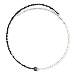 Black Spinel Steel Choker (Riya)