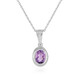 Amethyst Silver Necklace