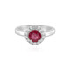 Bemainty Ruby Silver Ring