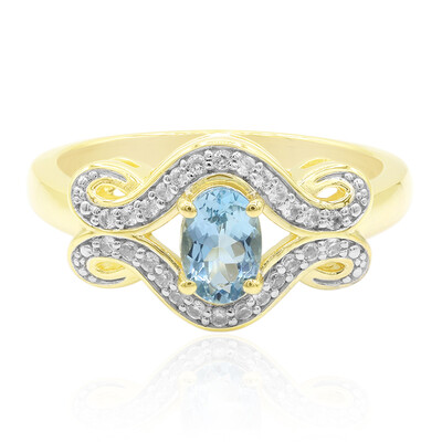 9K Santa Maria Africana Aquamarine Gold Ring