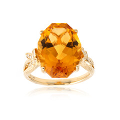 14K Citrine Gold Ring (Smithsonian)