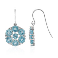 Blue Apatite Silver Earrings