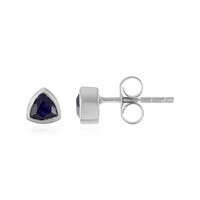 Madagascar Blue Sapphire Silver Earrings