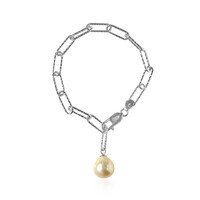 Kabira Golden South Sea Pearl Silver Bracelet (TPC)