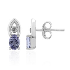 Unheated Tanzanite Silver Earrings