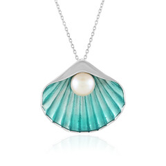 White Freshwater Pearl Silver Necklace (Adela Silber)