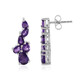 Zambian Amethyst Silver Earrings