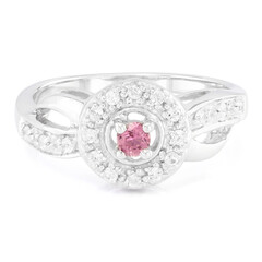 Pink Tourmaline Silver Ring