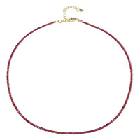 Noble Red Spinel Silver Necklace