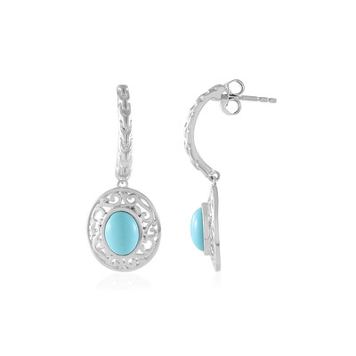 Sleeping Beauty Turquoise Silver Earrings