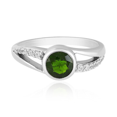 Russian Diopside Silver Ring