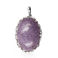 Lepidolite Silver Pendant