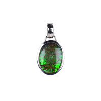 Ammolite Silver Pendant