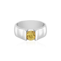 Yellow Beryl Silver Ring