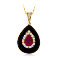 14K AAA Mozambique Ruby Gold Necklace (CIRARI)