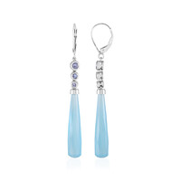 9K Blue Chalcedony Gold Earrings (KM by Juwelo)