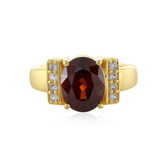 Brown Zircon Silver Ring