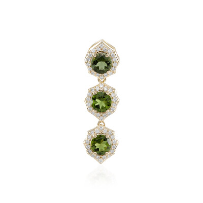 14K Green Tourmaline Gold Pendant (AMAYANI)