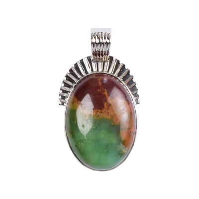 Chrysoprase Silver Pendant