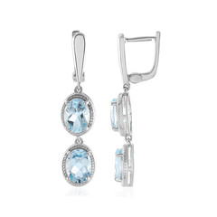 Sky Blue Topaz Silver Earrings