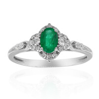 10K AAA Zambian Emerald Gold Ring