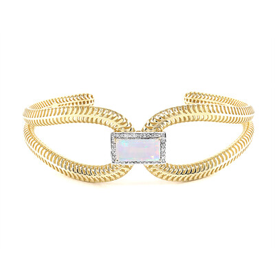 9K AAA Welo Opal Gold Bangle (Ornaments by de Melo)