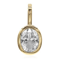 9K Herkimer Diamond Quartz Gold Pendant (Amanda Adkins)