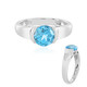 Swiss Blue Topaz Silver Ring