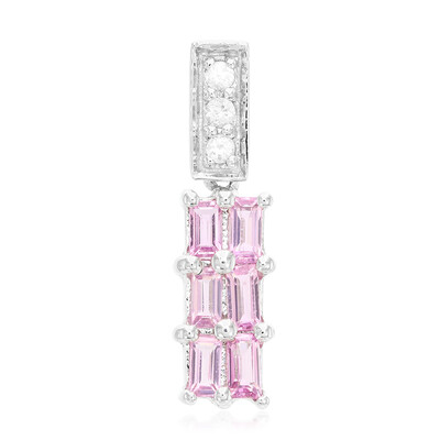 Ceylon Pink Sapphire Silver Pendant