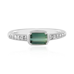 Benedito Green Tourmaline Silver Ring(Adela Silber)