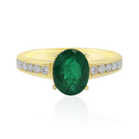 14K Zambian Emerald Gold Ring