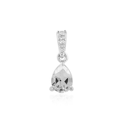 White Topaz Silver Pendant