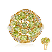 Burmese Peridot Silver Ring