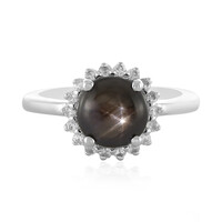 Black Star Sapphire Silver Ring