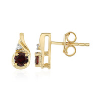 Mozambique Garnet Silver Earrings