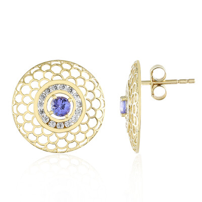 9K AAA Tanzanite Gold Earrings (Ornaments by de Melo)