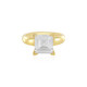 White Topaz Silver Ring