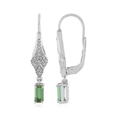 Benedito Green Tourmaline Silver Earrings