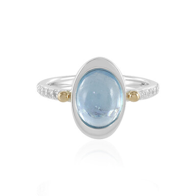 Aquamarine Silver Ring (Granulieren)