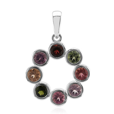 Fancy Tourmaline Silver Pendant (Pallanova)