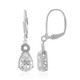 White Topaz Silver Earrings