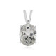 White Topaz Silver Pendant