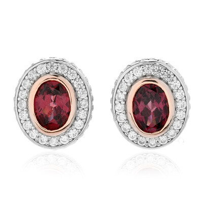 Malawi Garnet Silver Earrings (Dallas Prince Designs)