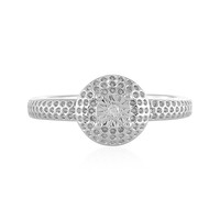 I4 (J) Diamond Silver Ring