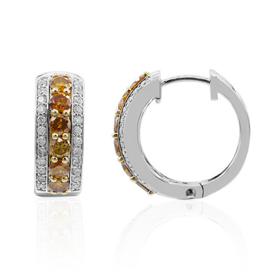 14K SI2 Yellow Diamond Gold Earrings (CIRARI)